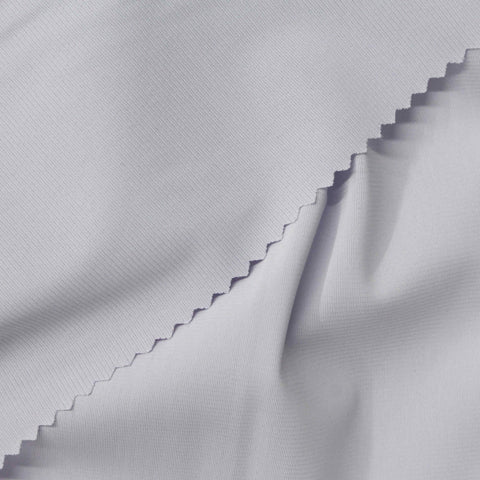 Light Grey Ribbed Warp Knit, Poly-Spandex