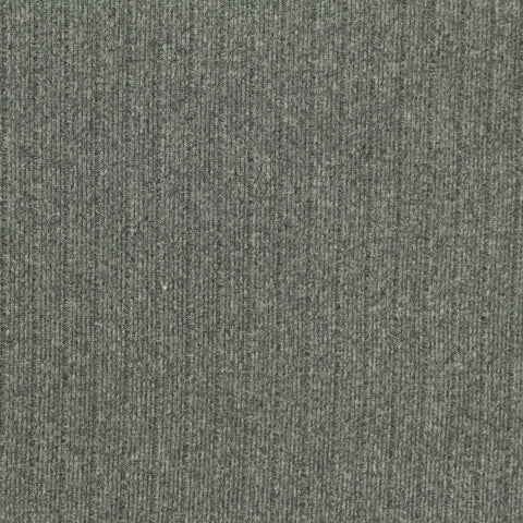 Heathered Grey Marl Rib Knit, Polyester, 190 gsm
