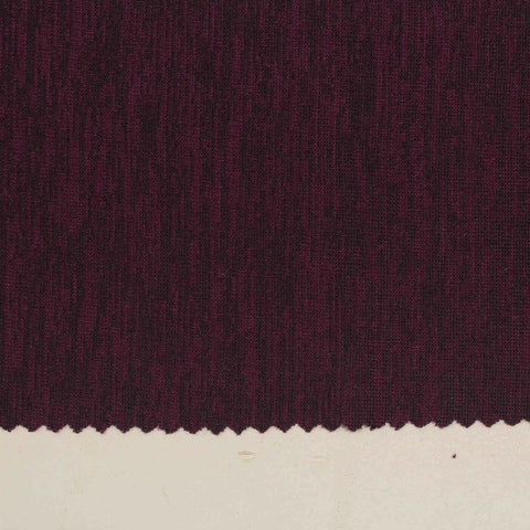 Deep Burgundy Marl Jersey Knit, Viscose-Poly