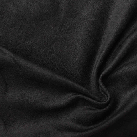 Polyester Stretch Faux Suede Fabric, 226 gsm, 150 cm — Black