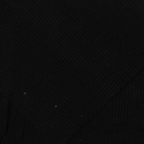Brushed Polyester Stretch Knit Fabric, 165 gsm, 135 cm — Black