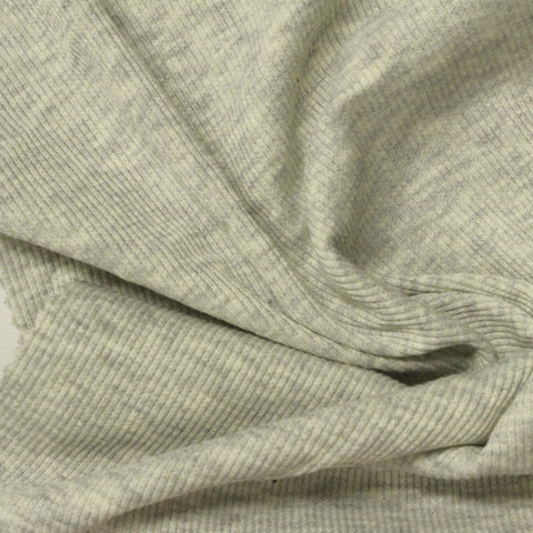 Dark Grey Heathered-Marl Rib Knit
