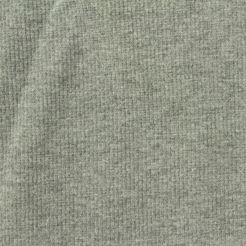 Cotton Polyester Stretch Rib Knit Fabric, 430 gsm, 160 cm — Grey