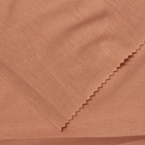 Polyester Cotton Jersey Knit Fabric, 140 gsm — Brown
