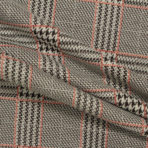 Black Houndstooth Jacquard, Poly-Viscose, 260 gsm, 160 cm, ref EF-210276