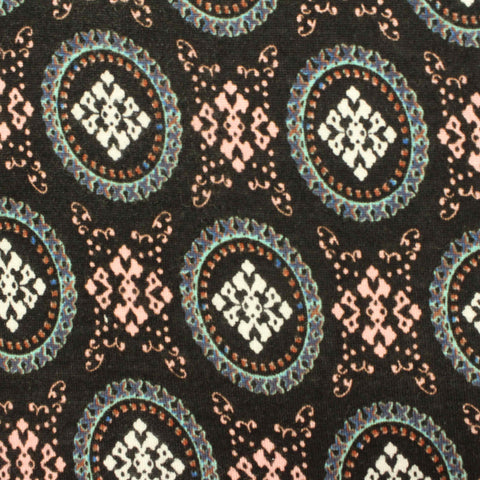 White Medallions Knit, Viscose