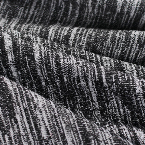 Black Marl Chunky Knit, Poly-Viscose, 300 gsm