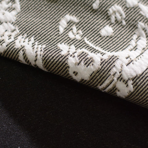 White Abstract Jacquard, Polyester
