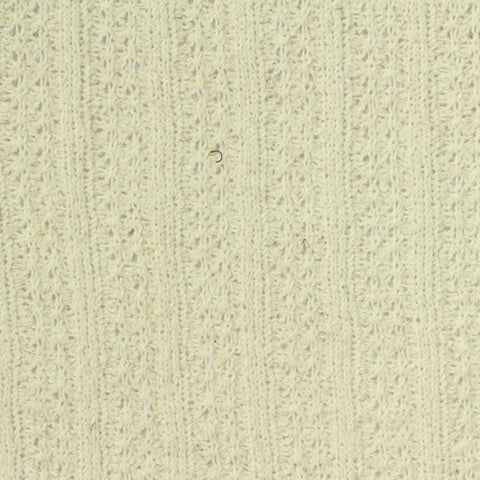 Beige Openwork Rib Knit, Poly-Cotton