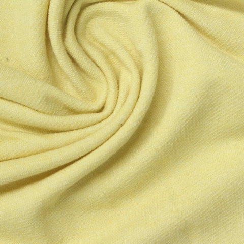 Light Yellow Marl French Terry, Poly-Cotton
