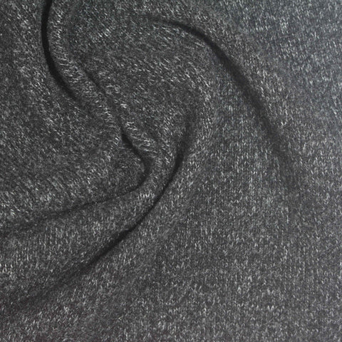 Charcoal Marl Rib Knit, Polyester