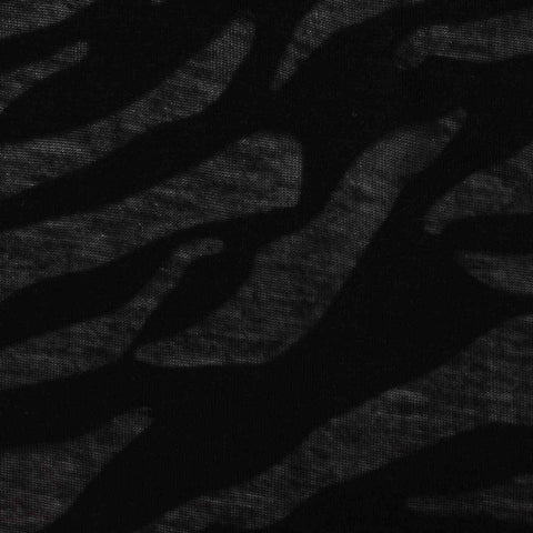 Jacquard Polyester Viscose Knit Fabric, 137 gsm, 160 cm — Black