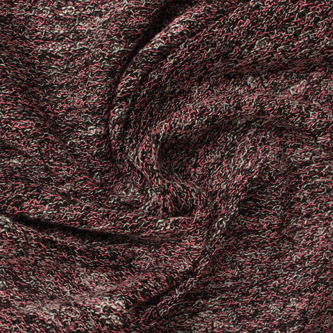Slub Polyester Viscose Chunky Knit Fabric, 210 gsm, 170 cm — Multi