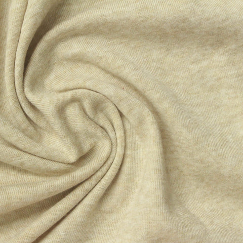 Light Beige Marl Rib Knit, 180 gsm