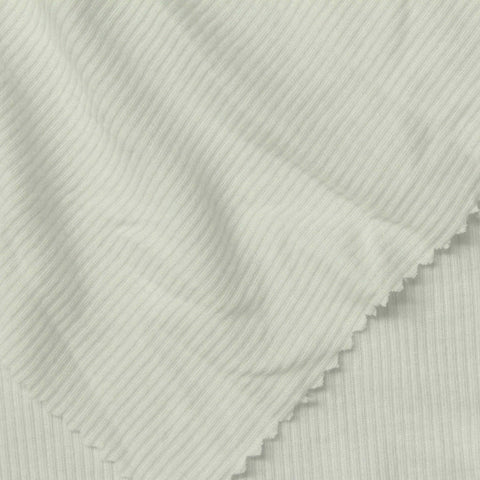 White Ribbed Rib Knit