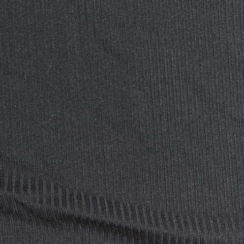 Polyester Stretch Rib Knit Fabric, 248 gsm, 164 cm — Navy