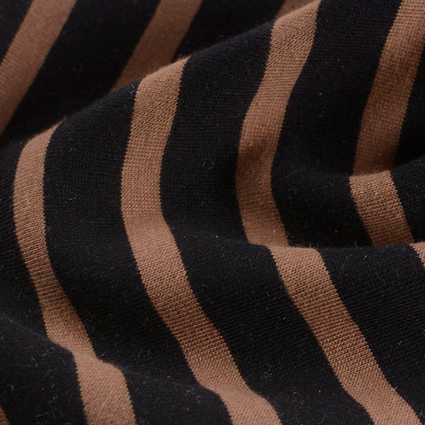 Black Vertical-Stripe Fleece, Cotton-Poly