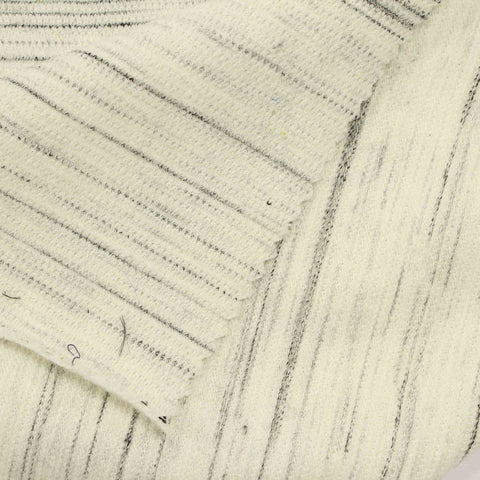 Light Cream Marl Jersey Knit, Poly-Cotton, 220 gsm