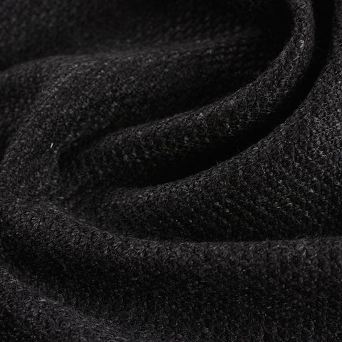 Dark Grey Marl Chunky Knit, Polyester, 395 gsm