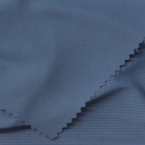 Muted Blue Ribbed Knit, Polyester