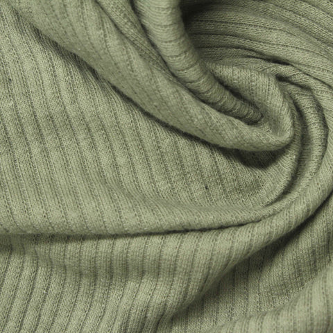 Light Olive Heather Rib Knit