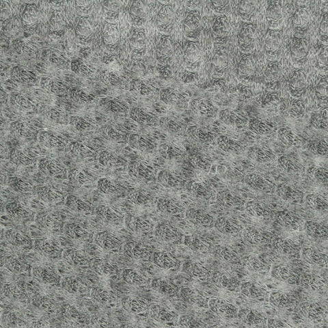 Grey Marl Waffle Knit, Polyester, 160 gsm