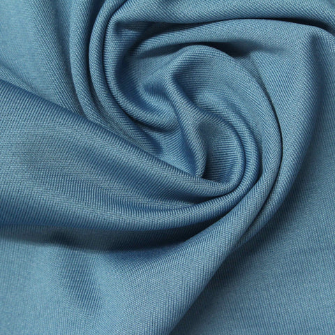 Polyester Stretch Sateen Fabric, 200 gsm, 165 cm — Blue
