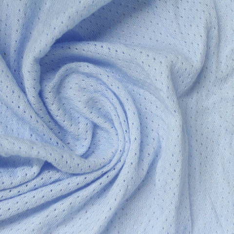 100% Cotton Birdseye Knit Fabric, 105 gsm, 150 cm — Blue