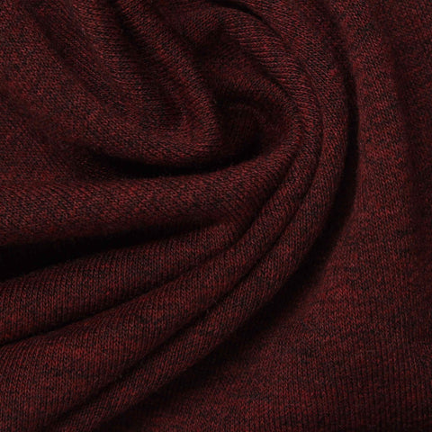 Red Marl French Terry, Polyester, 260 gsm