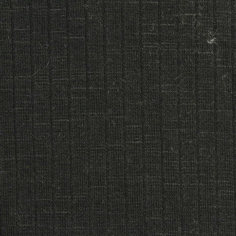 Slub Viscose Polyester Stretch Rib Knit Fabric, 215 gsm, 130 cm — Grey