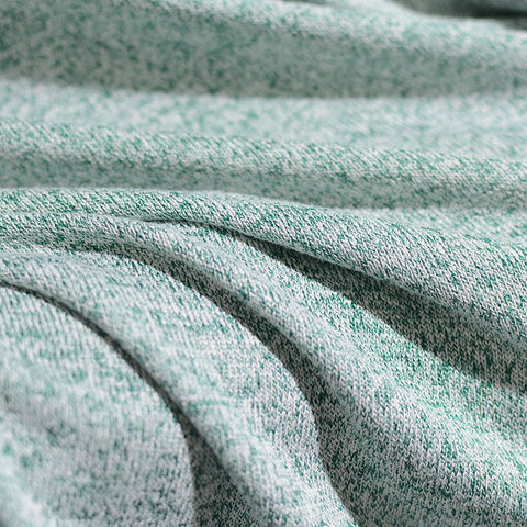 Light Green Heather Chunky Knit, Viscose-Poly