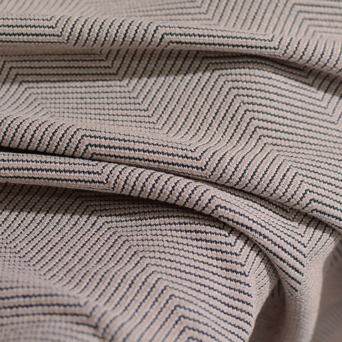 Dark Grey Chevron Interlock Knit, Polyester