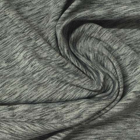 Grey Marl Jersey Knit, Polyester, 210 gsm