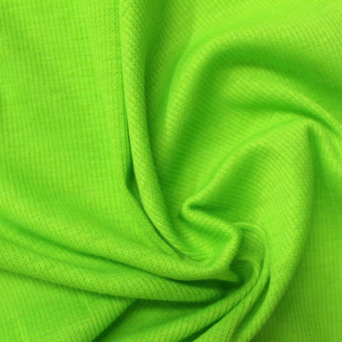 Bright Lime Rib Knit, Poly-Cotton
