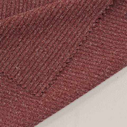 Brown Marl Rib Knit, Polyester, 220 gsm, 160 cm