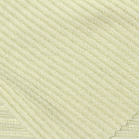 Beige Textured-Band Jersey Knit, Polyester