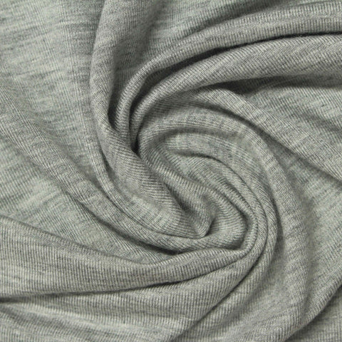 Grey Marl Jersey Knit, Viscose, 190 gsm