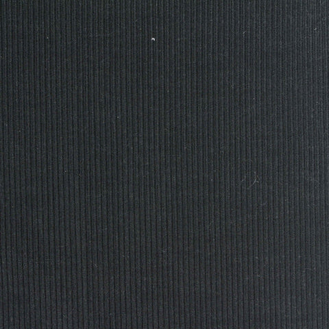 Tencel Lyocell Stretch Rib Knit Fabric, 300 gsm — Black