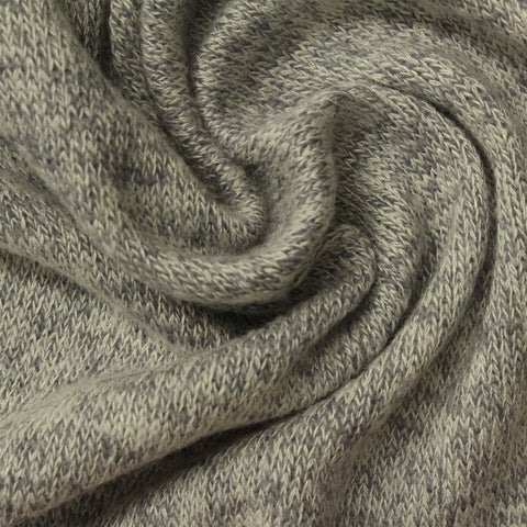 Dark Grey Marl Chunky Knit, Viscose-Poly, 204 gsm