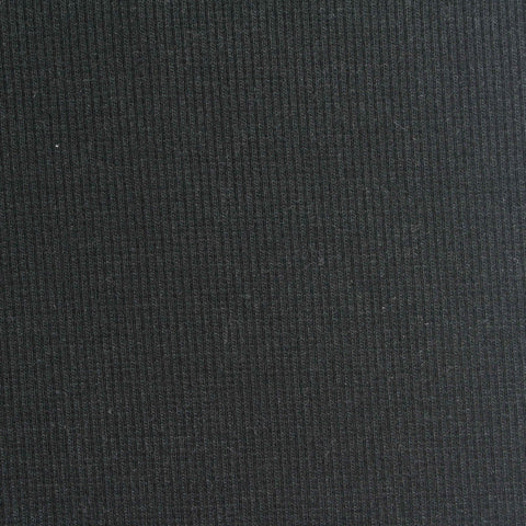 Black Rib Knit, Poly-Cotton