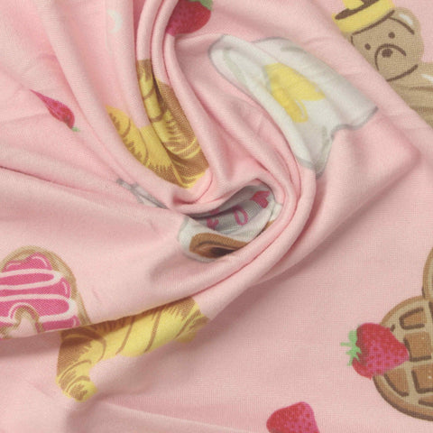 Pink Heart Milk Silk Knit, Polyester