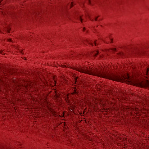 Jacquard Viscose Polyester Knit Fabric, 280 gsm, 157 cm — Red