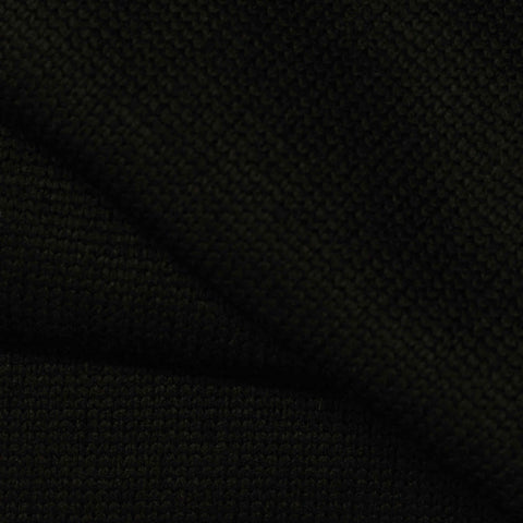 100% Polyester Chunky Knit Fabric, 395 gsm, 145 cm — Black