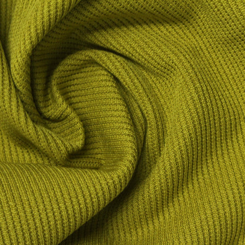 Rib Knit Fabric, 280 gsm, 165 cm — Green, ref EF-242625