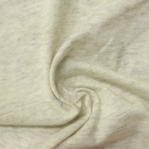 Light Grey Marl Jersey Knit, Cotton-Poly, 110 gsm