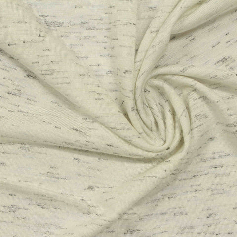 Cream Marl Jersey Knit, Viscose, 145 gsm