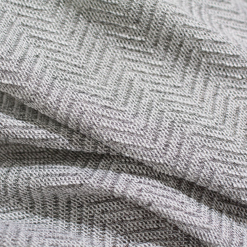 Grey Heathered-Chevron Chunky Knit, Polyester