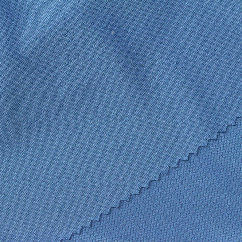 Blue Textured Birdseye Knit, Polyester