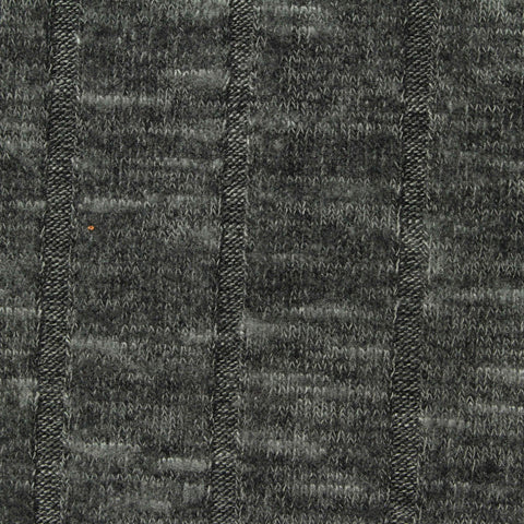Dark Grey Heathered-Marl Rib Knit, Viscose-Poly, 280 gsm