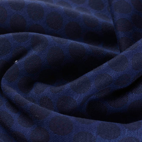 Dark Blue Dots Jacquard, Polyester